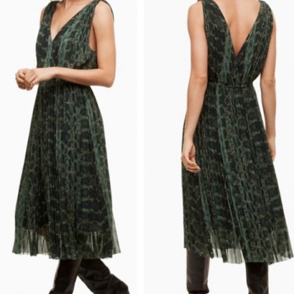 Wilfred Green Snake Print Dress - Picture 1 of 5